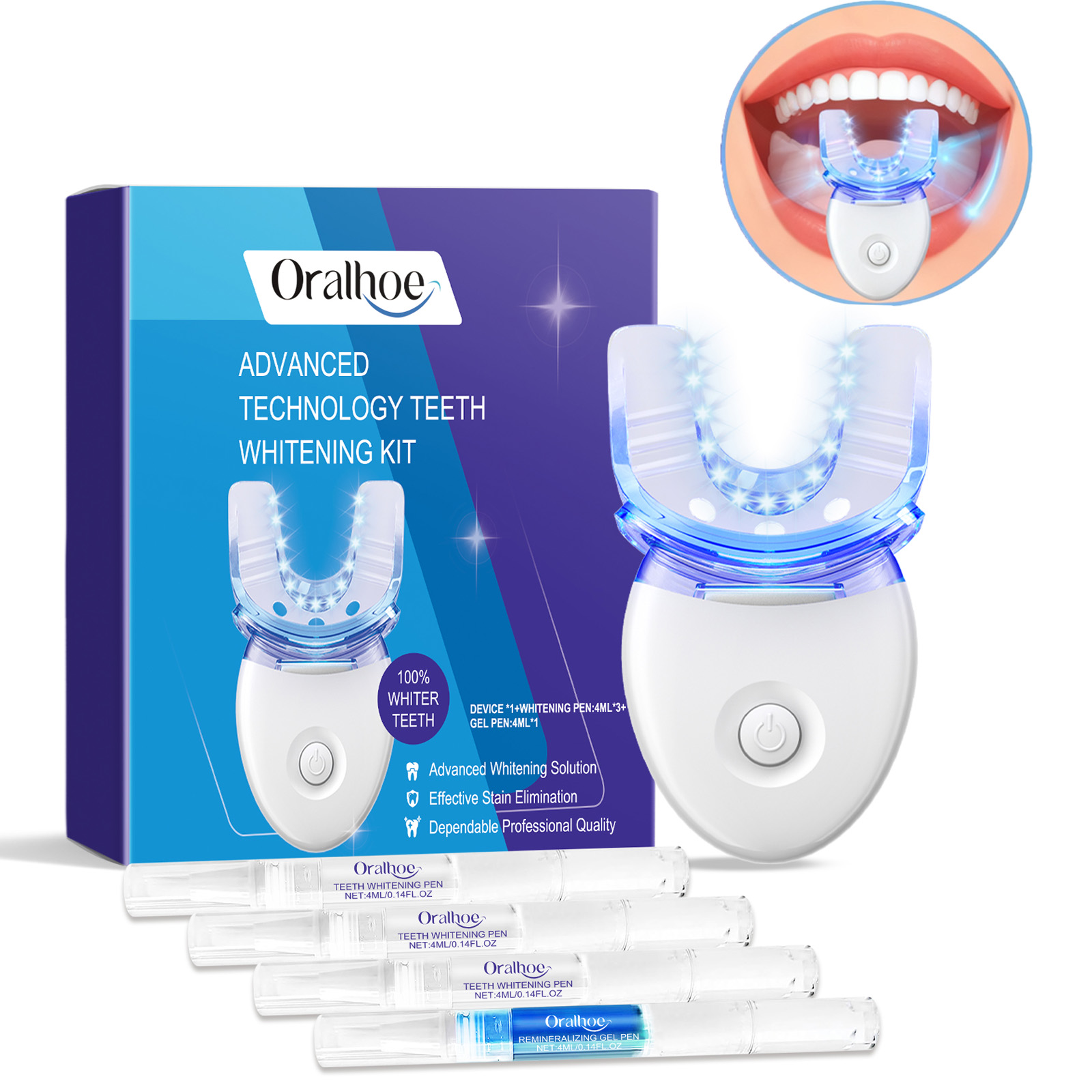 Teeth Whitening Near Me - Kit profissional de luz led para