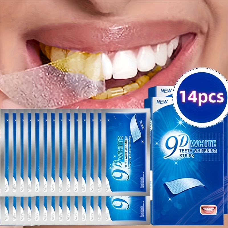 1 caixa (14 peças) tiras de ge - Teeth Whitening Near Me avaliação e preço